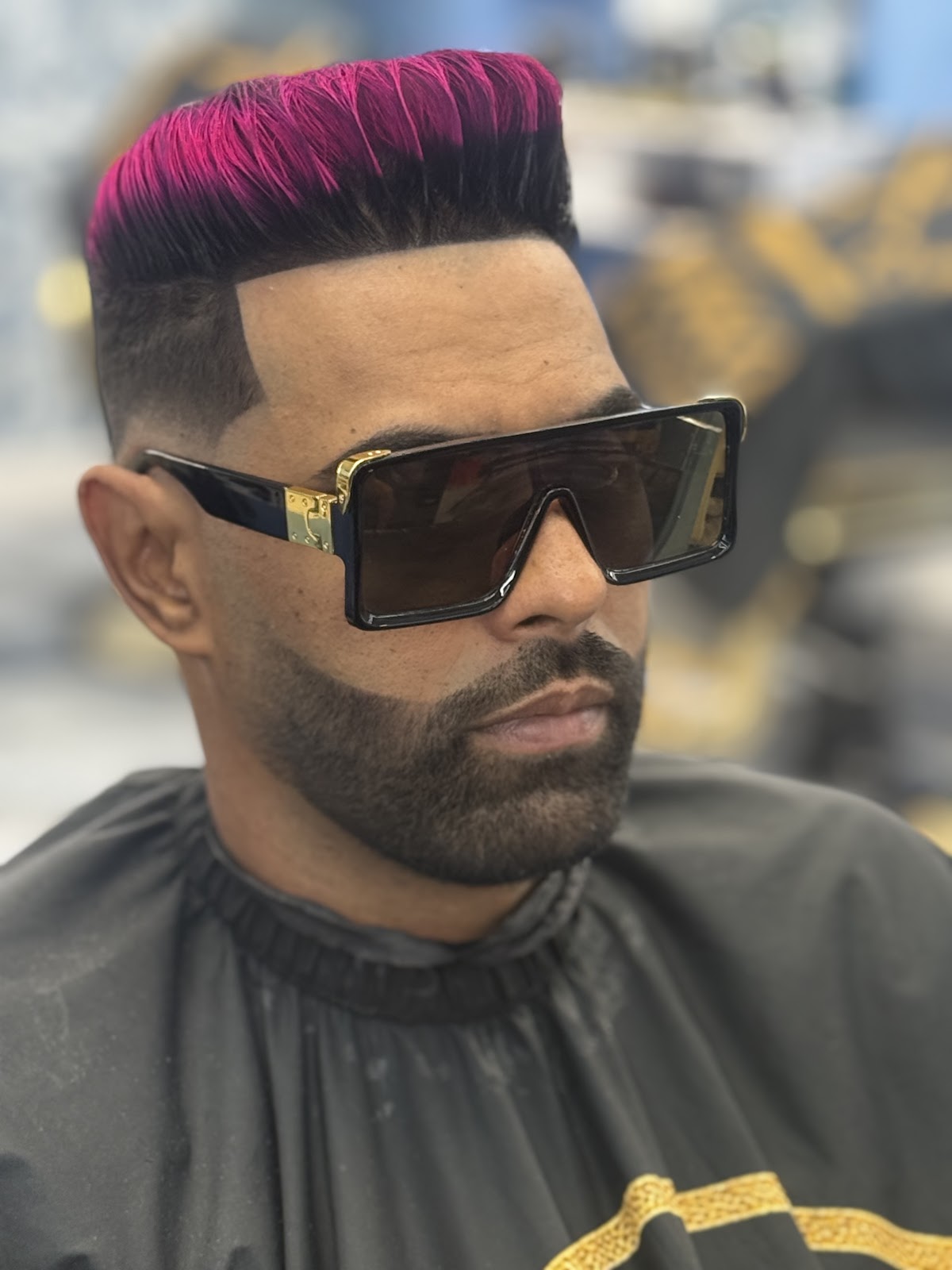 Finished styled haircut with a fade at Tonikon barbershop
